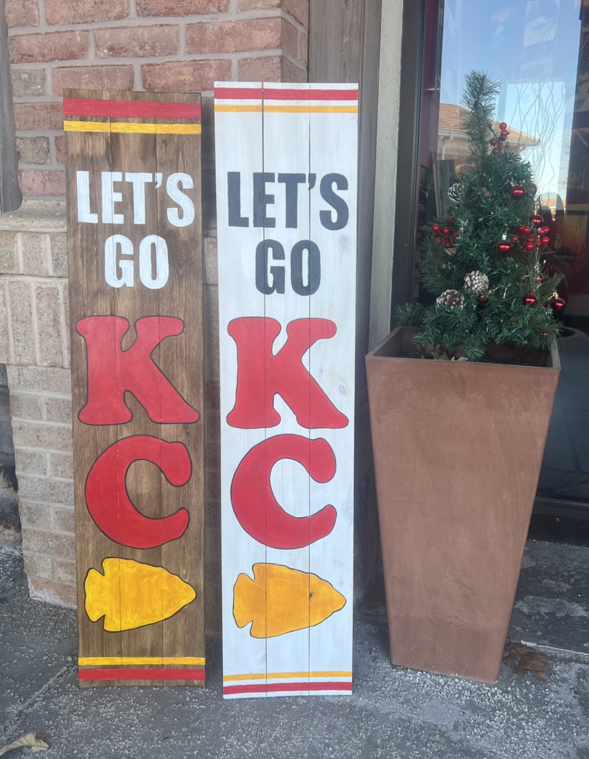KC Football Porch Leaner